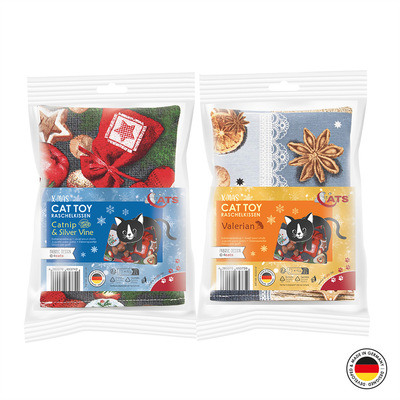 4cats X-Mas Raschelkissen Baldrian und Katzenminze verpackt